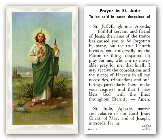 "Prayer to St. Jude for Desperate Cases" Prayer/Holy Card (Paper/100