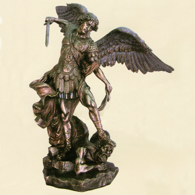 St. Michael Archangel Statue in Bronze Dipped Resin - St. Andrew's Book ...