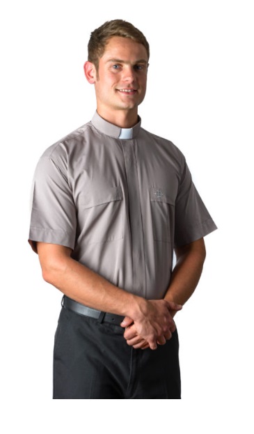 Grey Short Sleeve Tab Clergy/Deacon Shirts - St. Andrew's Book, Gift ...