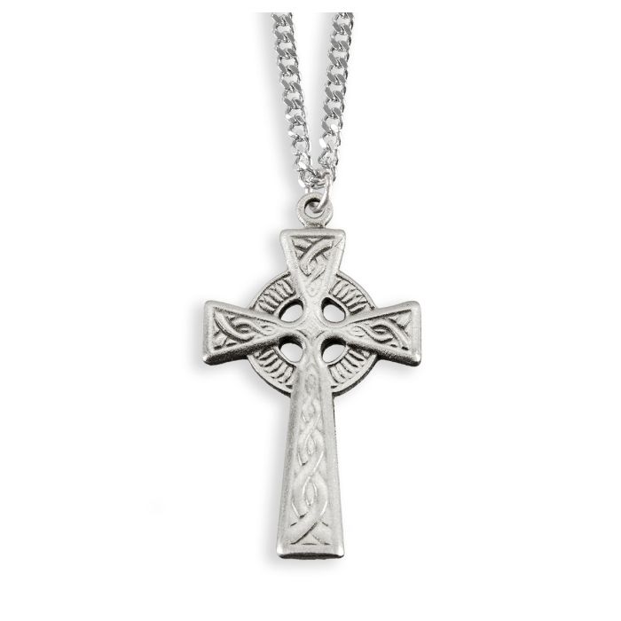 Pewter celtic cross on sale necklace