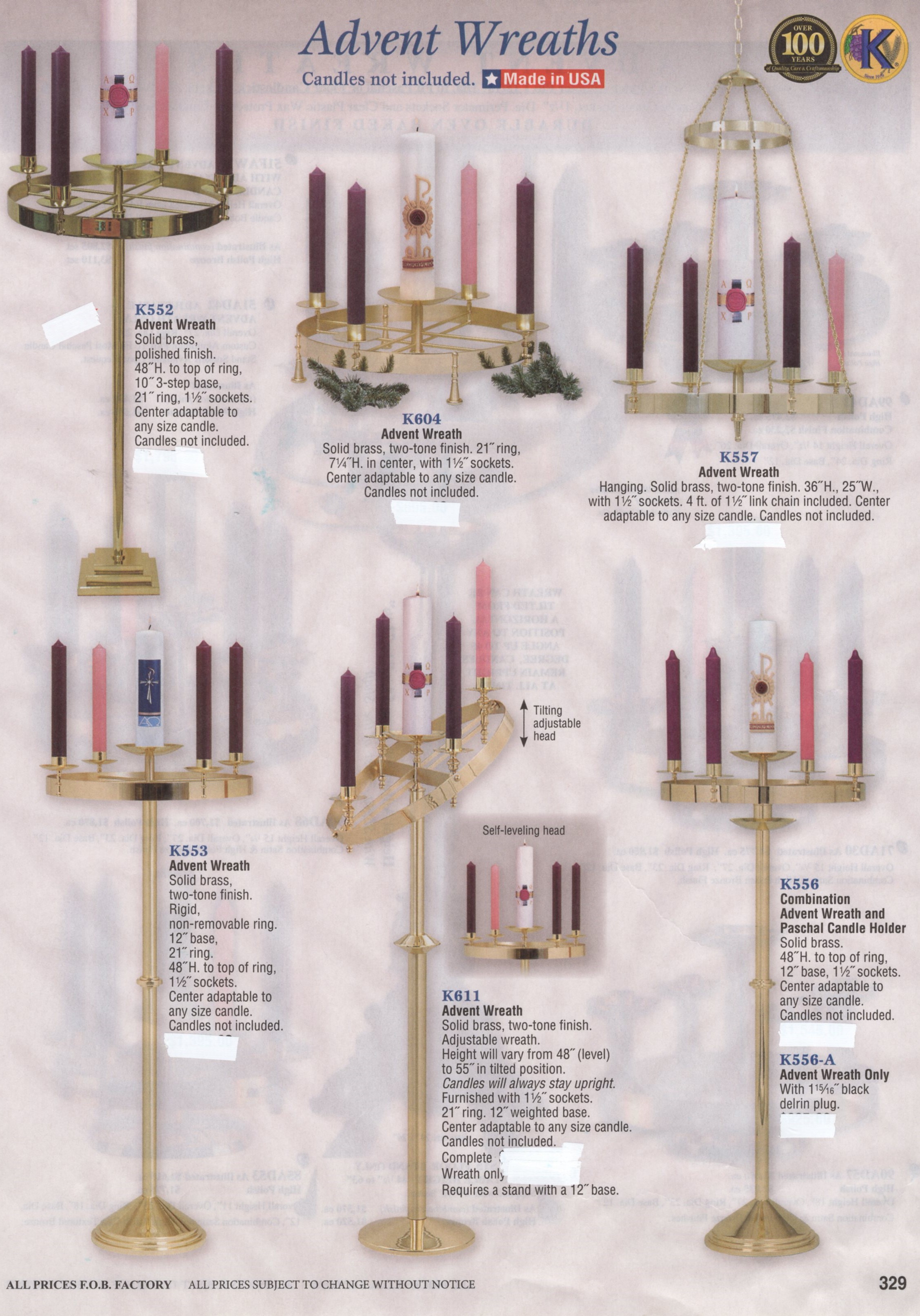 Tilting Advent Wreath Stand K611