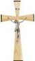  Altar Crucifix With K757 Corpus - Brass/Oak Wood - 24" Ht 