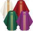  Green "Assisi" Chasuble - Without Decoration - Elias Fabric 