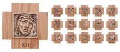  Stations Of The Cross | 6-1/2” x 6-1/2” | Bronze & Wood | Additional Stations 