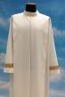  Ivory Surplice - Gold Lace Insert - Mixed Wool Fabric - 45% Wool/55% Poly 