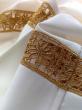  Ivory Surplice - Gold Lace Insert - Mixed Wool Fabric - 45% Wool/55% Poly 