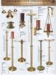  Processional Combination Finish Bronze Paschal Candlestick: 2384 Style - 48" Ht - 1 15/16" Socket 