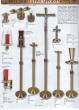  Fixed Combination Finish Floor Bronze Paschal Candlestick: 9013 Style - 48" Ht - 1 15/16" Socket 