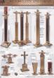  Processional Floor Bronze Paschal Candlestick w/Wood Column (B): 9035 Style - 1 15/16" Socket 