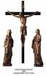  Crucifixion Group Corpus Only in Linden Wood, 36" - 72"H 