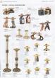  Combination Finish Bronze Altar Candlestick: 7130 Style - 20" Ht 
