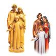  Holy Family Statue 3/4 Relief in Linden Wood, 24" - 60"H 