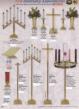  Brass Altar Candelabra - Adjustable - 7 Lite - 18" Ht 