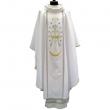  Ivory "Marian" Overlay Stole - Embroidered - Francesco Fabric - 63% Velvet/35% Wool/2%/Gold Thread 