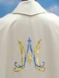  White "Marian" Chasuble - Primavera Fabric - 100% Poly 