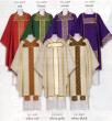  Chasuble - Hannah 0485 Series - Plain Neck - Brocade Orphrey - Europa Fabric 