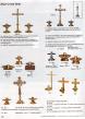  Altar Crucifix With K757 Corpus - Brass/Oak Wood - 24" Ht 