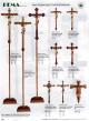  Processional Floor Candlestick - Brass/Oak Wood - 46" Ht 