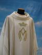  "Marian" Deacon Stole - Embroidered - Linea Style Fabric - 95% Wool/5% Gold Thread 