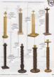  Combination Finish Bronze Low Profile Paschal Candlestick: 2384 Style - 28" Ht - 3" Socket 