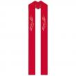  Red Deacon Stole - Dupion Fabric 