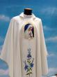  Pure White "Marian" Overlay Stole - Printed Image - Primavera Fabric - 100% Poly 