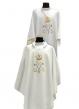  Pure White "Marian" Deacon Stole - Primavera Fabric - 100% Polyester 