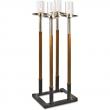  Single Torch/Lighter Floor Stand - Satin Brasstone - 10" Square Base - 11" Ht 