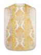  White Fiddleback/Roman Chasuble Set - Flora Fabric 