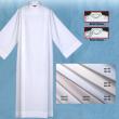  White Adult Front Wrap Alb - With Inserts - Buttons/Velcro Closure - 100% Poly 