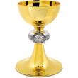  Traditional Ciborium With Silver Medallion & Node - 8 1/2" Ht 