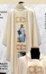  Overlay Stole - Printed Four Evangelists - Misto Lana Fabric - 45% Wool/55% Poly 