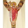  Beige Chasuble - Christ the King - Moire Fabric 