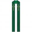  Green Deacon Stole - Dupion Fabric 