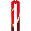  Red Gothic Chasuble - Holy Spirit - Dupion Fabric 