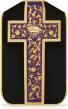  Black Fiddleback Roman Chasuble - Brugia Fabric 