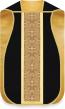  Black Fiddleback Roman Chasuble - Brugia Fabric 