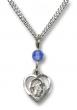  Guardian Angel Neck Medal/Pendant Only w/Bead - Sapphire - September 