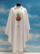  Pure White "Marian" Chasuble - Printed Image - Primavera Fabric - 100% Poly 