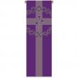  Purple Printed Banner - Cross Motif - Deco Fabric 