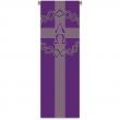  Purple Printed Banner - Cross Motif - Deco Fabric 