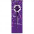  Purple Printed Banner - Cross Motif - Deco Fabric 