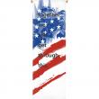  White Printed Banner - United States Flag - Deco Fabric 