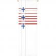  White Printed Banner - United States Flag - Deco Fabric 