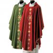  "Grapes/Vine/Chi Rho" Chasuble - Misto Lana Fabric - 45% Wool/55% Poly 