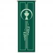  Green Printed Banner - Eucharist Motif - Deco Fabric 