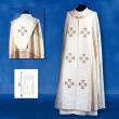  "Crosses" Chasuble - Linea Style Fabric - 95% Wool/5% Gold Thread 