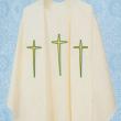  Cross Motif Funeral/Resurrection Set - No Iron - Embroidered Polyester 