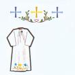  Tailored Multi-Color Embroidered Priest/Clergy Surplice w/Square Neck/Yoke 