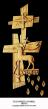  Eucharistic Symbol in Linden Wood, 36" - 60"H 